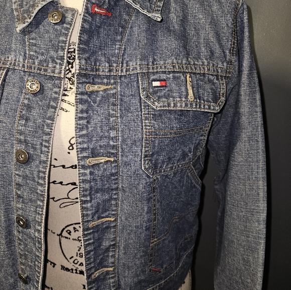 Tommy Hilfiger Womans Jean Jacket Size M - Picture 10 of 13